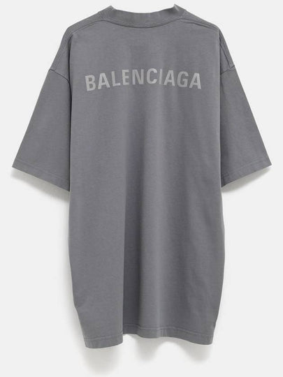 Reflective Logo Oversized T-Shirt for Men - BALENCIAGA - BALAAN 2