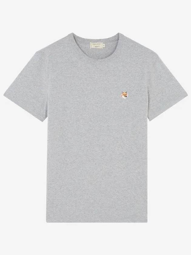 Fox Head Patch Classic Short Sleeve T-Shirt Grey Melange - MAISON KITSUNE - BALAAN 3