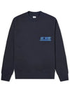 11Th Anniversary Logo Sweatshirt Navy - CP COMPANY - BALAAN 2