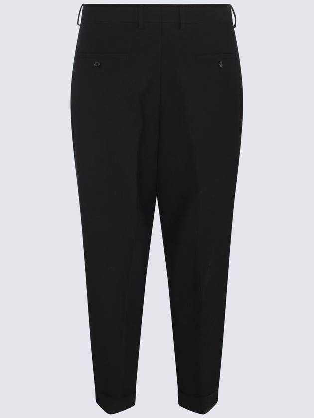 Pressed Crease Cropped Slacks Black - AMI - BALAAN 6