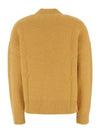 Intarsia Logo Crew Neck Knit Top Mustard - AMI - BALAAN 3