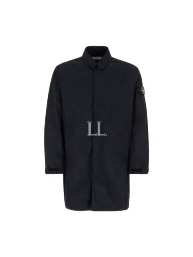 Micro Twill Compass Badge Trench Coat Navy - STONE ISLAND - BALAAN 2