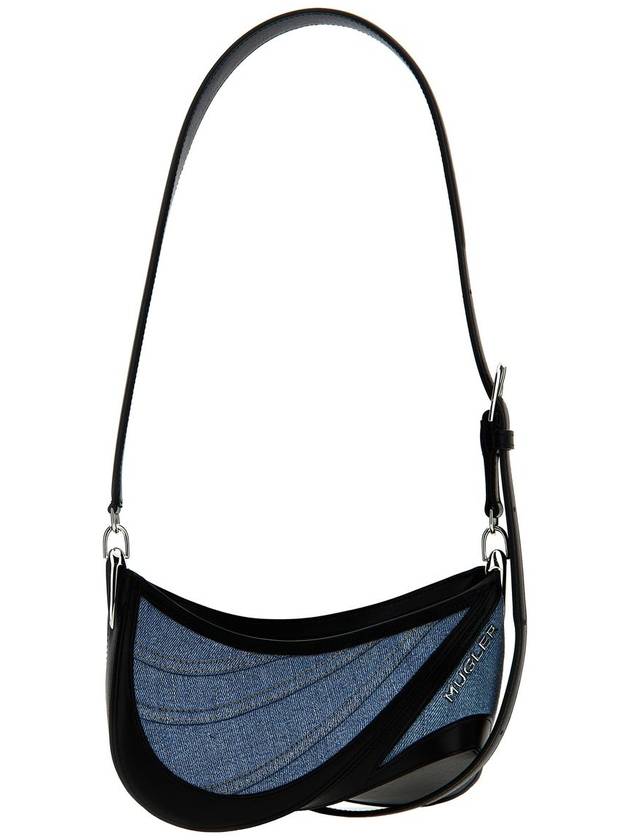 Mugler 'Small Denim Spiral Curve 01' Shoulder Bag - MUGLER - BALAAN 1