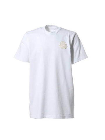 Logo Patch Short Sleeve T-Shirt White - MONCLER - BALAAN 1