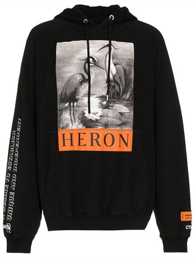 Graphic Printing Hoodie Black - HERON PRESTON - BALAAN 1