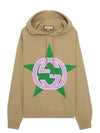 Interlocking G Star Hoodie Beige - GUCCI - BALAAN 2