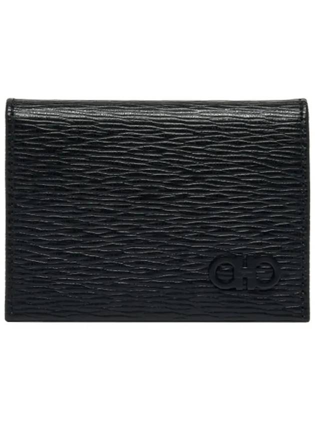 Men's Gancini Card Wallet Black - SALVATORE FERRAGAMO - BALAAN 5