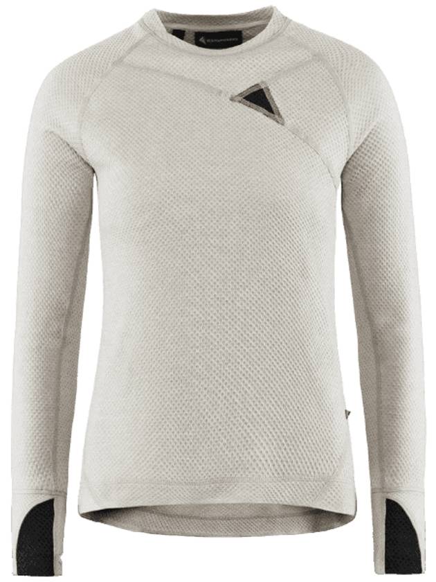 Women's Huge Crew Neck Long Sleeve T-Shirt White Clay - KLATTERMUSEN - BALAAN 1