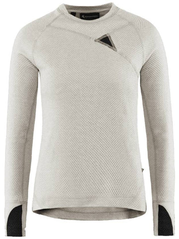 Women's Huge Crew Neck Long Sleeve T-Shirt White Clay - KLATTERMUSEN - BALAAN 1