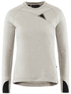 Women's Huge Crew Neck Long Sleeve T-Shirt White Clay - KLATTERMUSEN - BALAAN 1