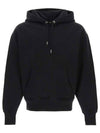 Embroidered Heart Logo Hoodie Black - AMI - BALAAN 2