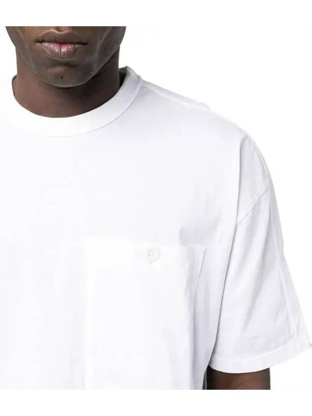 Pocket Back Logo Patch Cotton Short Sleeve T-Shirt White - TEN C - BALAAN 6