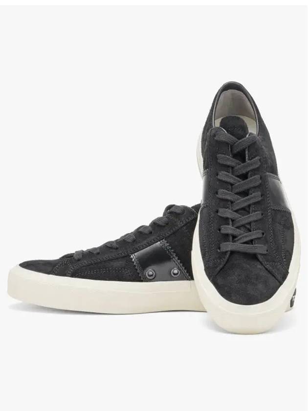 Suede Low Top Sneakers Black - TOM FORD - 4