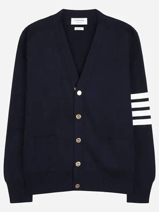 Milano Stitch 4 Bar Cardigan Navy - THOM BROWNE - BALAAN 2