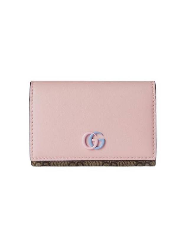 GG Marmont Leather Card Wallet Pink - GUCCI - BALAAN 1