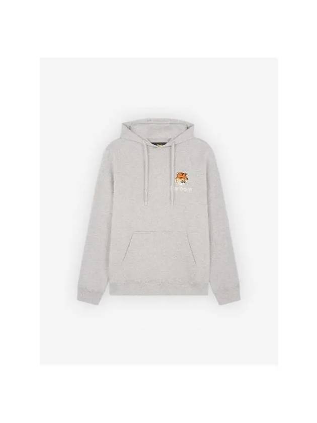 Fox Head Logo Hoodie Grey - BARBOUR - BALAAN 2