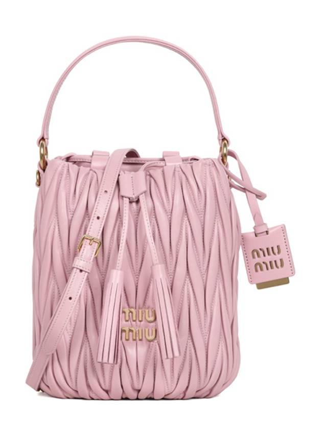 Matelasse Nappa Leather Bucket Bag Pink - MIU MIU - BALAAN 2