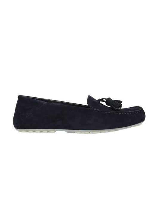 Dot Sole Suede Loafers Navy - LORO PIANA - BALAAN.