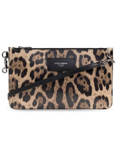 Dolce & Gabbana Animal Print Shoulder Bag, Men's, Brown - DOLCE&GABBANA - BALAAN 1