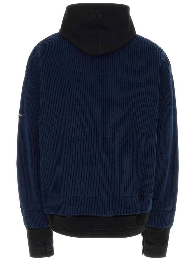 Layered Zip Up Hoodie Blue - BALENCIAGA - BALAAN 3