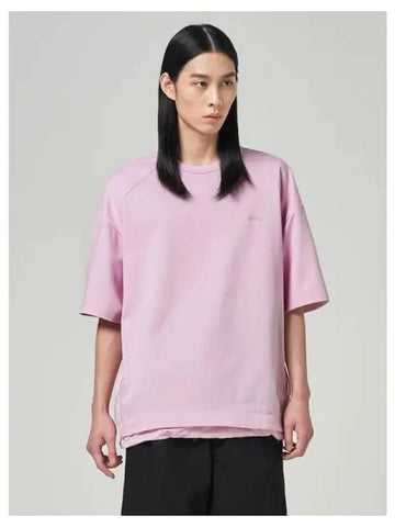 Cotton bottom nylon color combination short sleeve light pink domestic product GM0023112758965 - JUUN.J - BALAAN 1