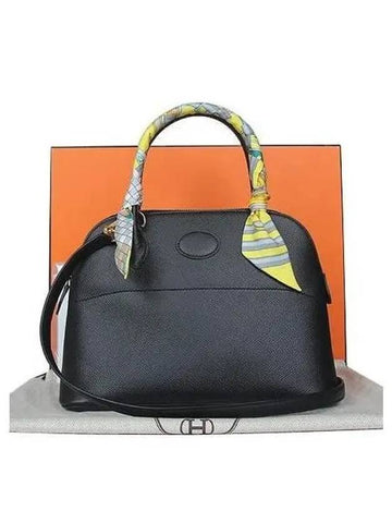 Black Absong Bolid 27 Tote Bag Shoulder Strap Twilly - HERMES - BALAAN 1