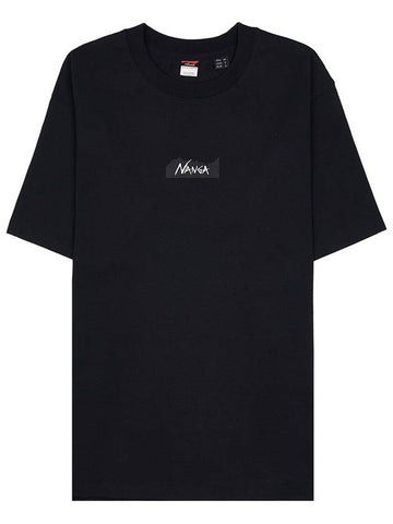 Men's Eco Hybrid Mountain Logo Tee NW2211 1G208 BLK - NANGA - BALAAN 1