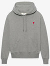 Heart Small Logo Hoodie Grey - AMI - BALAAN 2