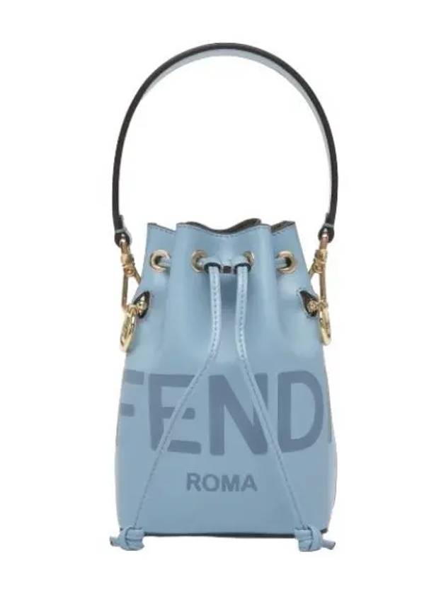 Mini Montresor Bucket Bag Light Blue Tote Handbag - FENDI - BALAAN 1