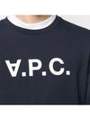 Men's VPC Logo Print Crew Neck Sweatshirt Navy - A.P.C. - BALAAN 7