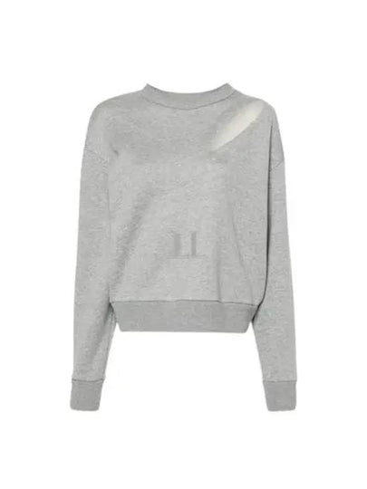 Cutout Detail Round Neck Sweatshirt Grey - ALEXANDER MCQUEEN - BALAAN 2