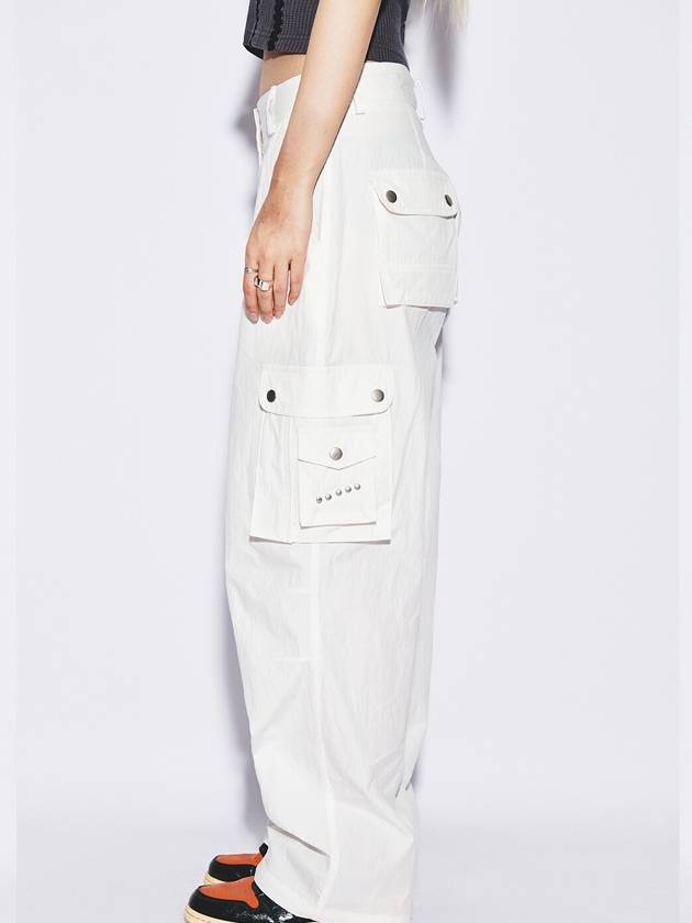 Eyelet cargo pants white - GYEOL - BALAAN 2