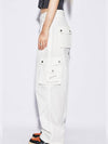 Eyelet cargo pants white - GYEOL - BALAAN 1