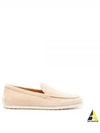 Logo Suede Loafers Beige - TOD'S - BALAAN 2