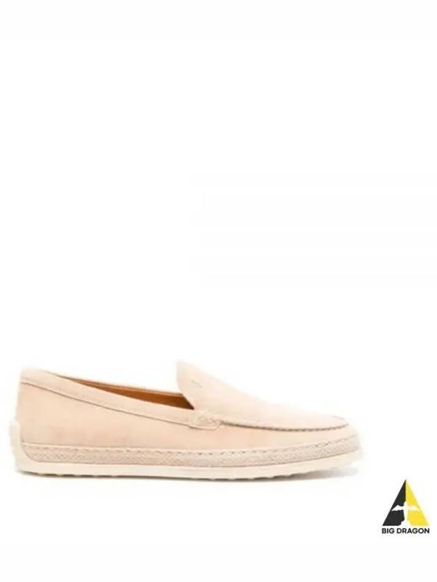 Logo Suede Loafers Beige - TOD'S - BALAAN 2