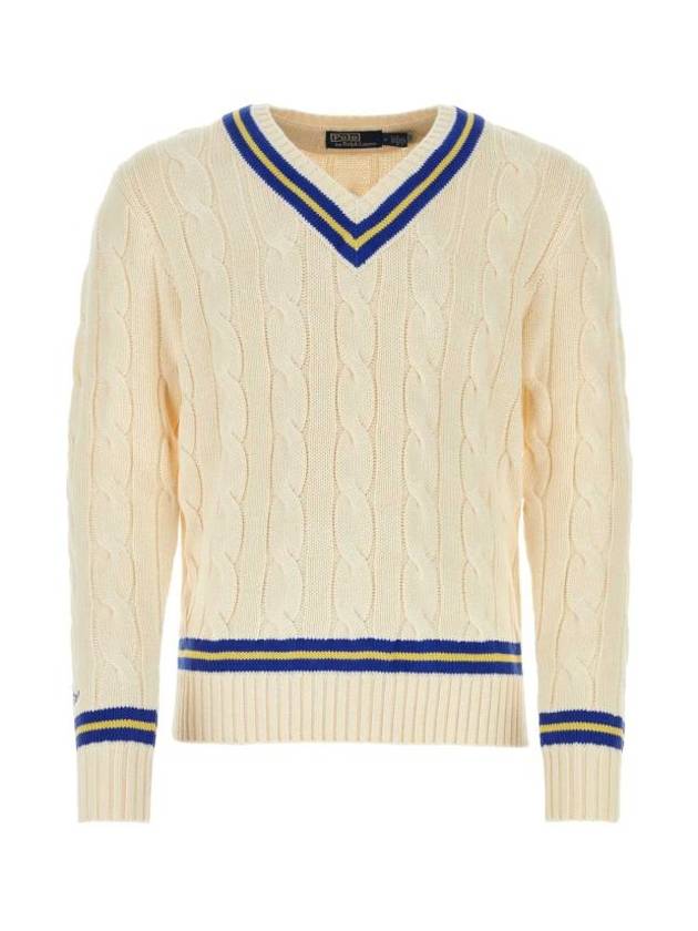 Iconic Cricket Knit Top Natural - POLO RALPH LAUREN - BALAAN 1