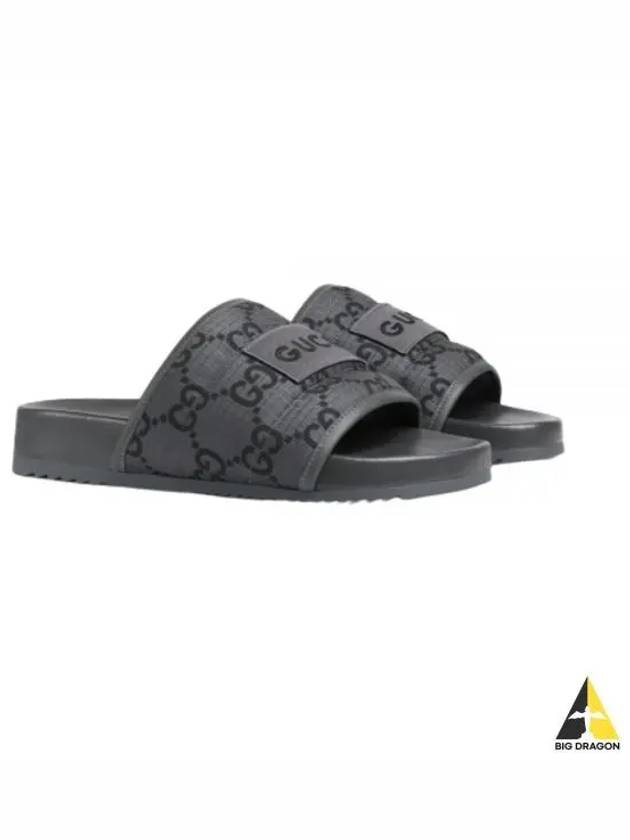 GG Slide Sandals Grey - GUCCI - BALAAN 2