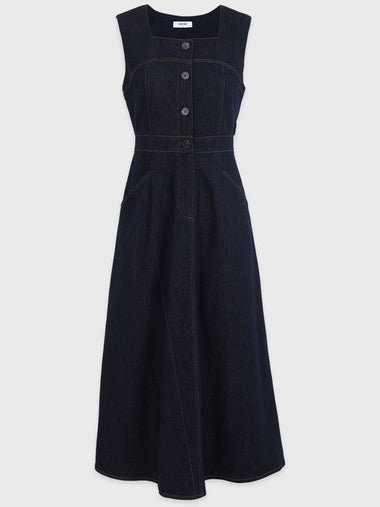 Verbena Denim Sleeveless Long Dress Navy - MICANE - BALAAN 1