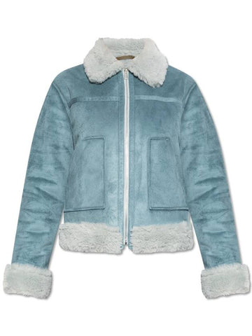 PS Paul Smith Faux Fur Jacket, Women's, Blue - PAUL SMITH - BALAAN 1