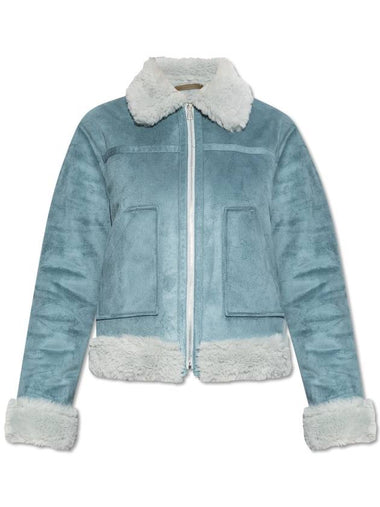 PS Paul Smith Faux Fur Jacket, Women's, Blue - PAUL SMITH - BALAAN 1