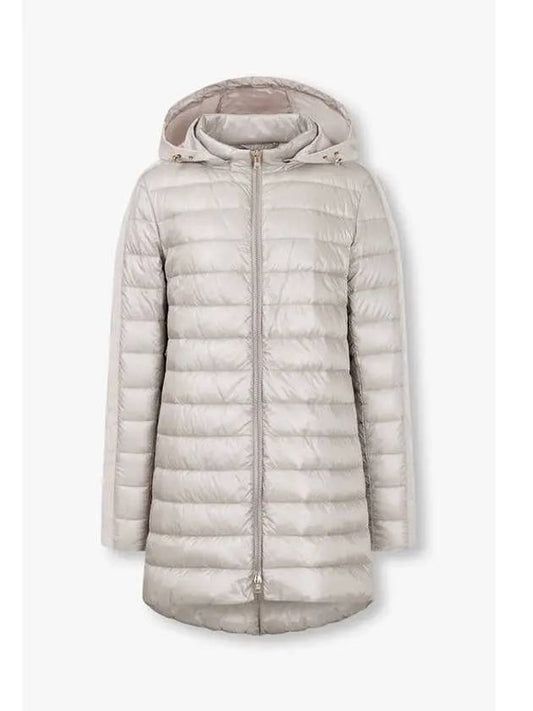 Women s Detachable Hooded Down Padded Coat Ecru - HERNO - BALAAN 1