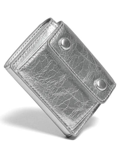 Le Mask Dot Pocket 3-Stage Coin Banknote Ring Wallet Silver - LE MASQUE - BALAAN 2