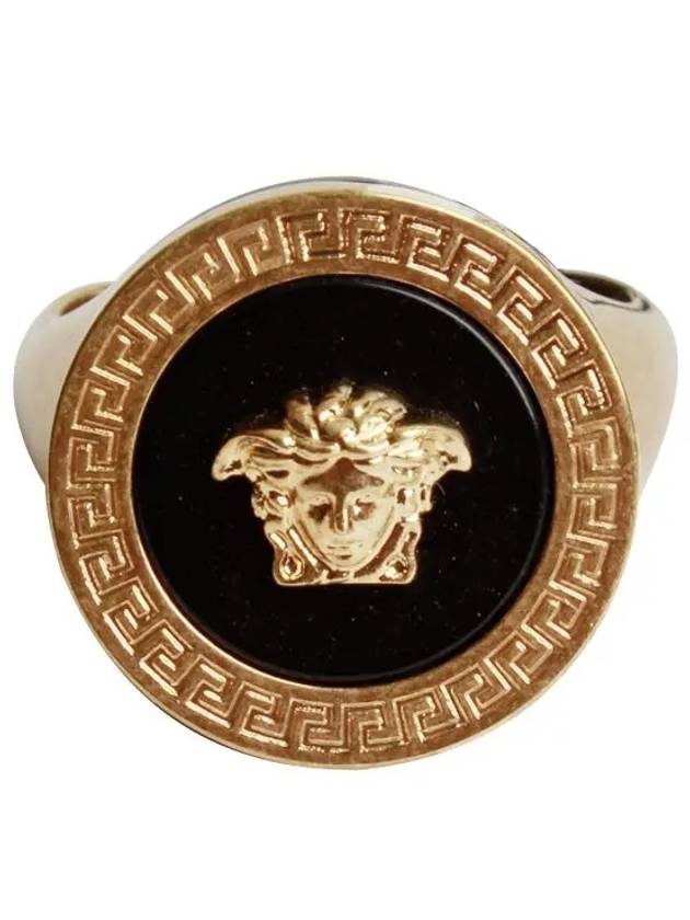 Men's Circular Medusa Ring Gold - VERSACE - BALAAN.