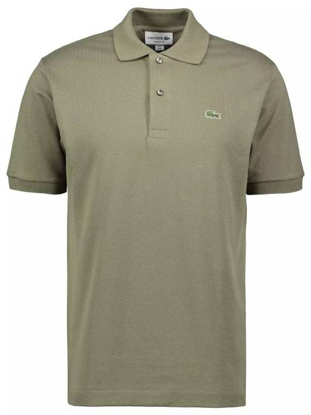 Men's Logo Classic Fit Cotton Short Sleeve Polo Shirt Green - LACOSTE - BALAAN 2