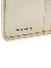 Matelasse Leather Half Wallet Gold - MIU MIU - BALAAN 6