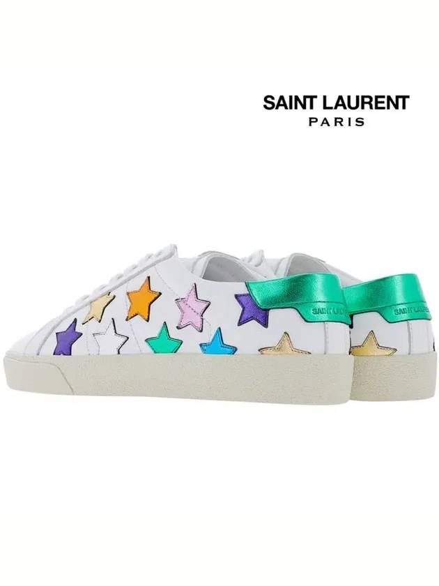 Women's California Multimetal Star Low Top Sneakers White - SAINT LAURENT - BALAAN 7