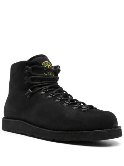 Stone Island Leather Ankle Boot Shoes - STONE ISLAND - BALAAN 2