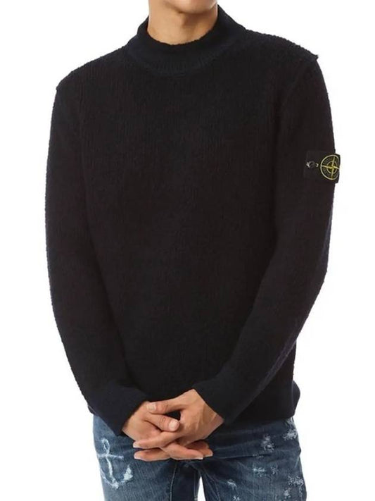 Round wool knit navy men s 7115523B3 V0020 - STONE ISLAND - BALAAN 2