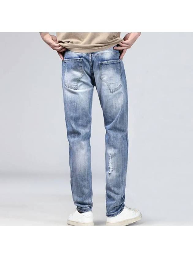 Men's Casual Patch Straight Jeans AJN179 - IKALOOOK - BALAAN 4