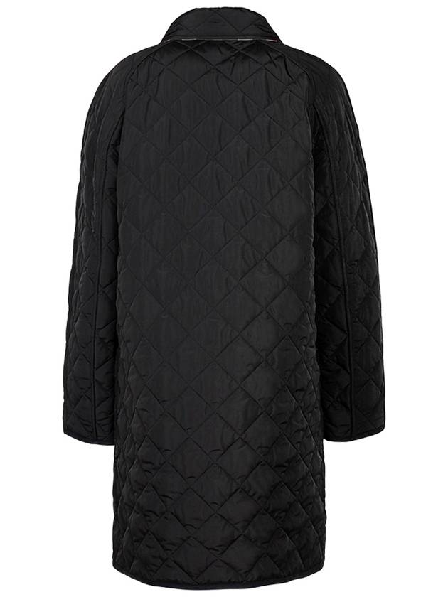 Tything Diamond Quilted Double Coat Black - BURBERRY - BALAAN 5